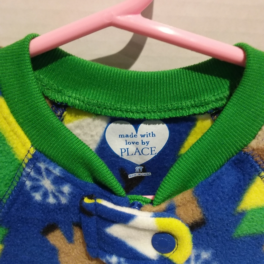 Childrens Place fleece footsie pajamas-NWT - Picture 2 of 4